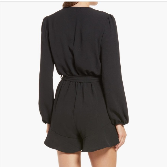 Vibrant Red Long Sleeve Romper - Picture 4 of 5